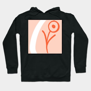 Minimalist Bloom in watermelon pink Hoodie